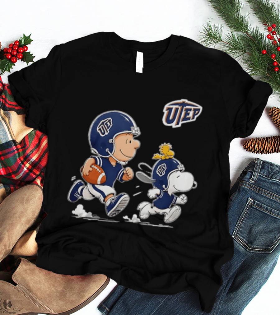 Charlie Brown Woodstock Snoopy UTEP Miners Football 2026 T-Shirt