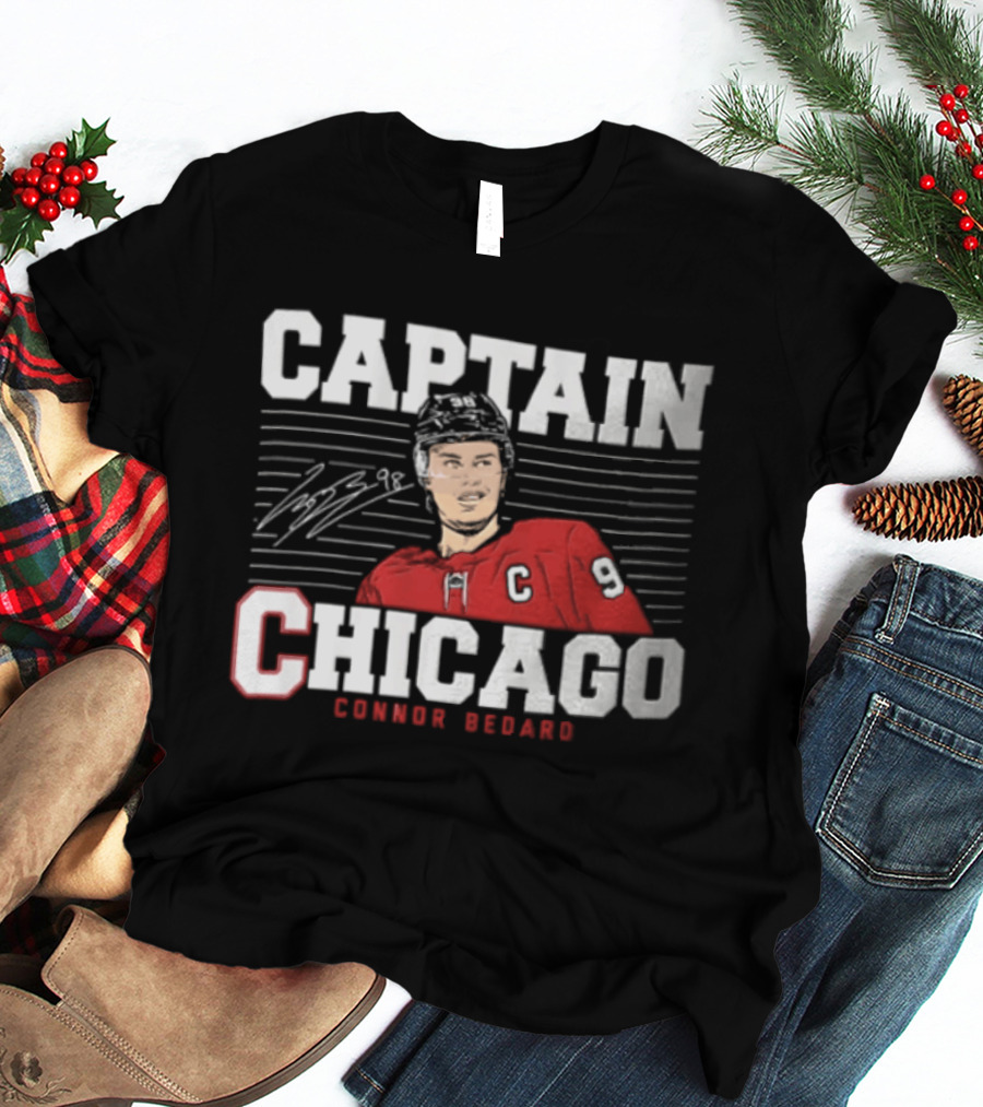 Captain Connor Bedard Chicago Blackhawks NHL 98 T-Shirt