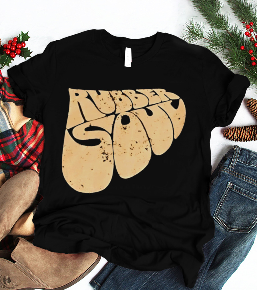 Distressed Rubber Soul Vintage Classic Rock T-Shirt