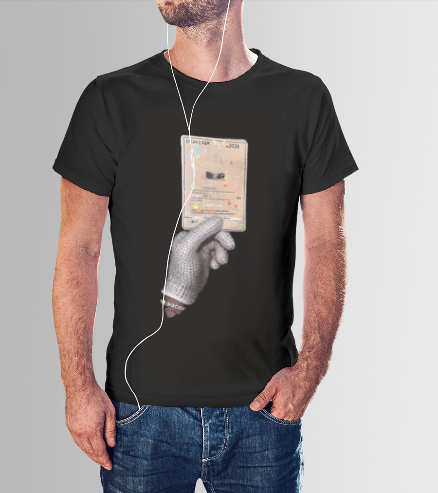 Drake GX 2026 Habibti 100 Rhinestone Glove Holding Trading Card T-Shirt