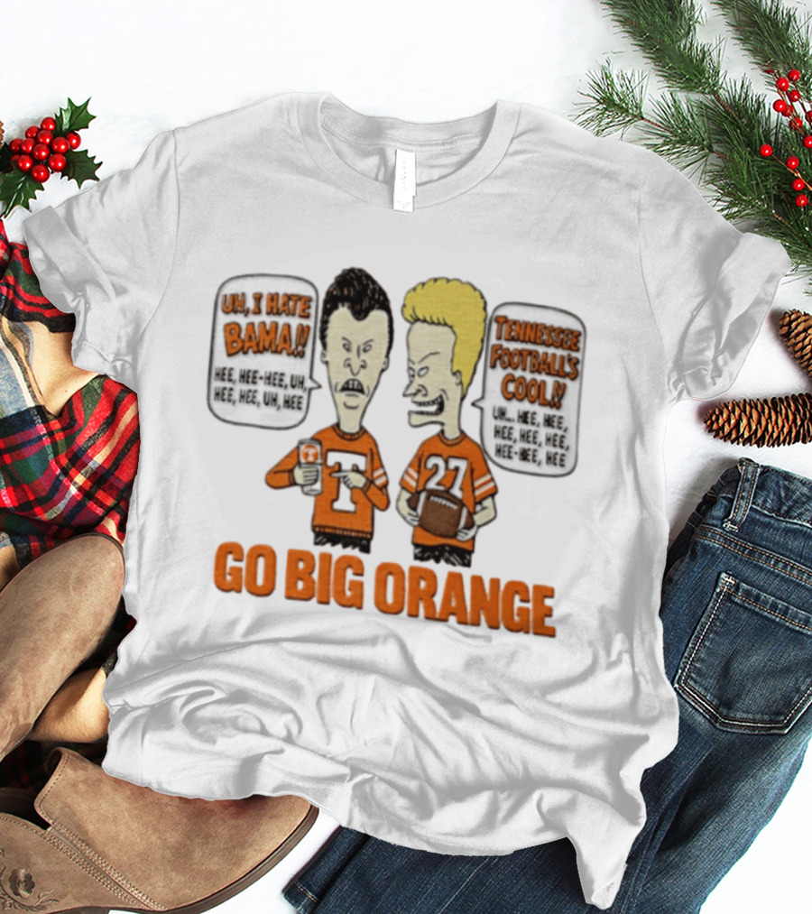 Go Big Orange Beavis And Butt Head Tennessee Volunteers Football T-Shirt