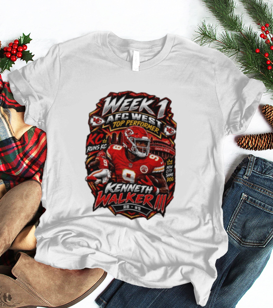 Kenneth Walker Kansas City Chiefs Week 1 NFC West Top Performer T-Shirt