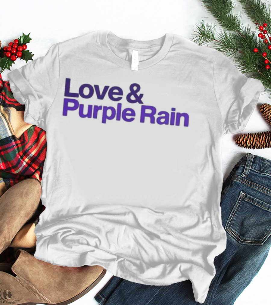 Minnesota Vikings Love Peace Purple Rain T-Shirt