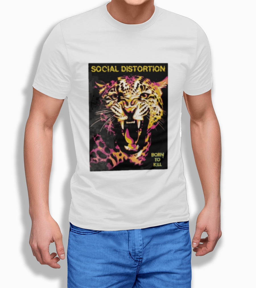 Social Distortion Snarling Leopard Born To Kill T-Shirt