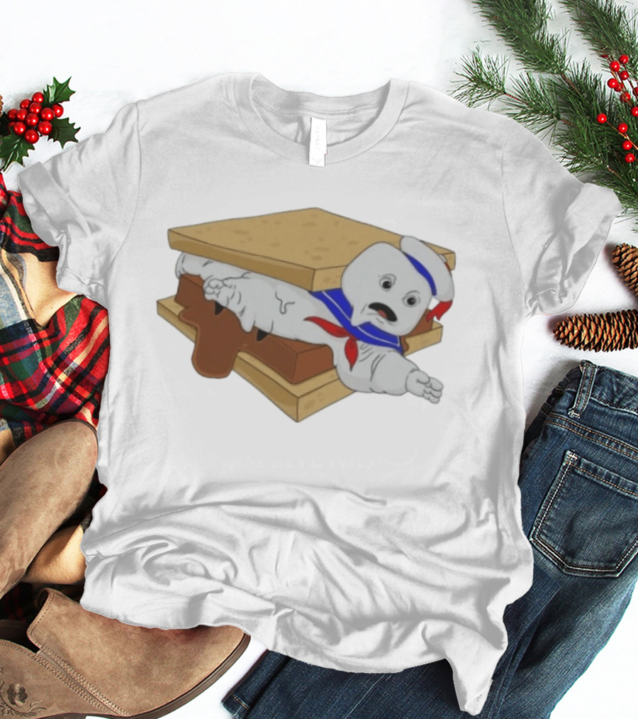 Stay Puft Marshmallow Man S'more Sandwich Ghostbusters Icon Character Fun T-Shirt