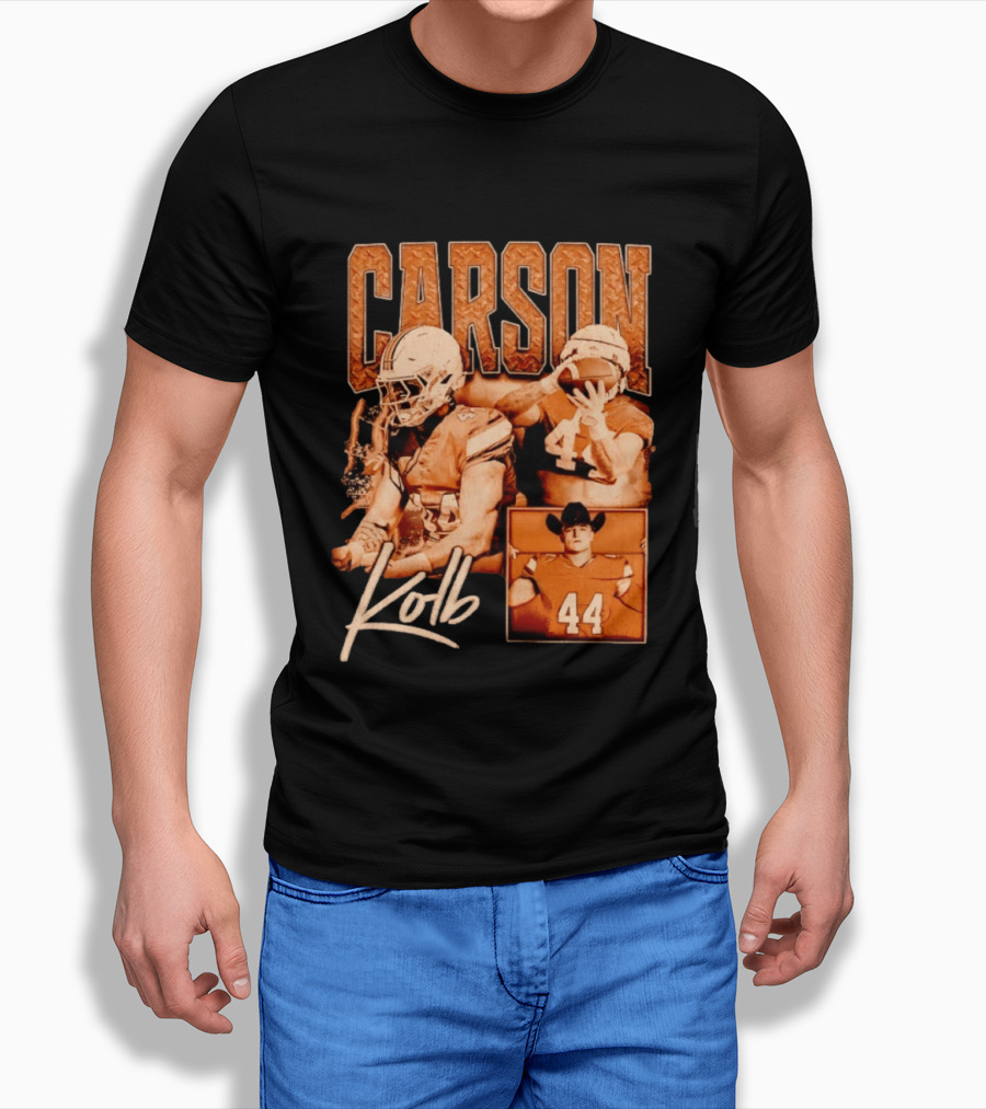 Carson Kolb 44 Football Player Collage T-Shirt