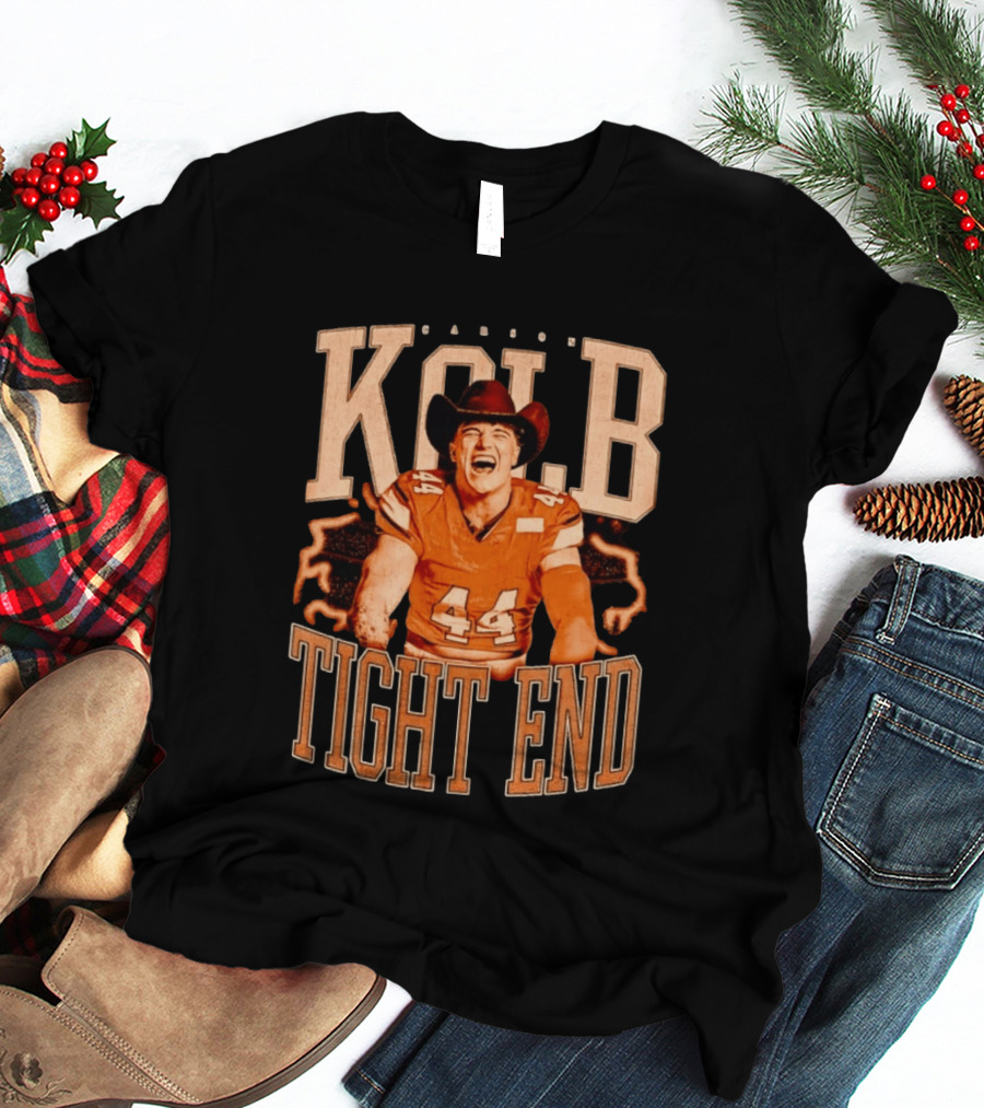 Carson Kolb 44 Cowboy Hat Football Player Tight End T-Shirt