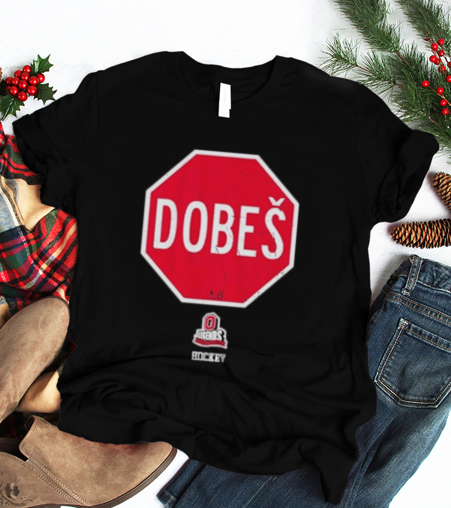 Ohio State Buckeyes Jakub Dobes Stop Sign T-Shirt