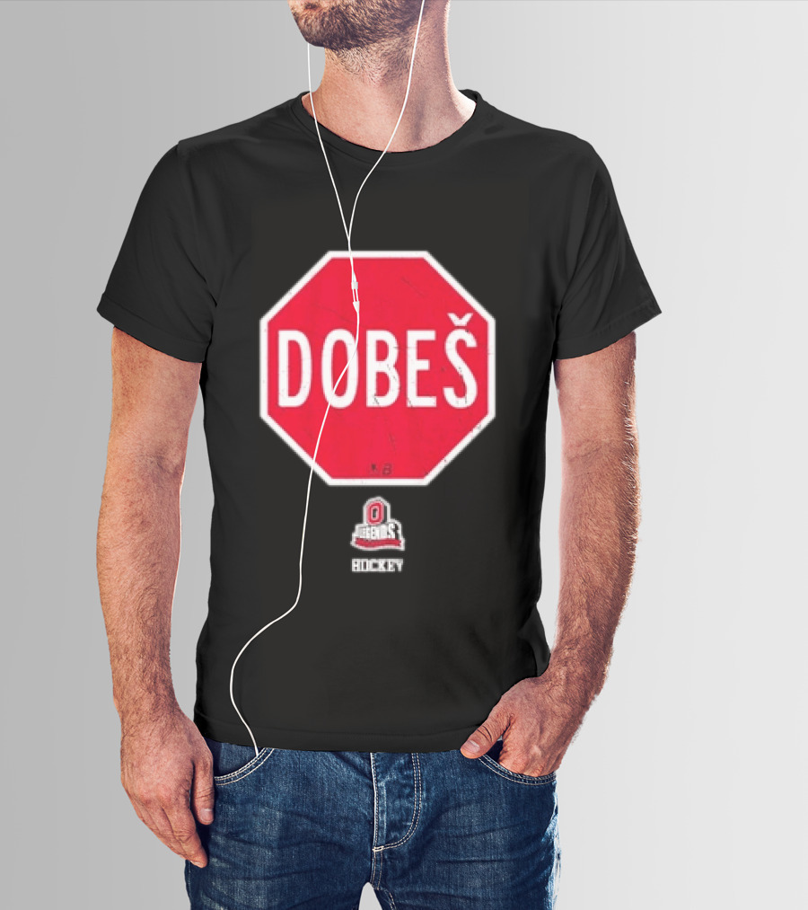 Ohio State Buckeyes Jakub Dobes Stop Sign T-Shirt