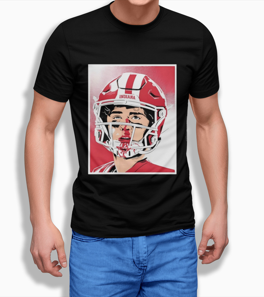 Josh Hoover Indiana Football Bloody Face Helmet T-Shirt