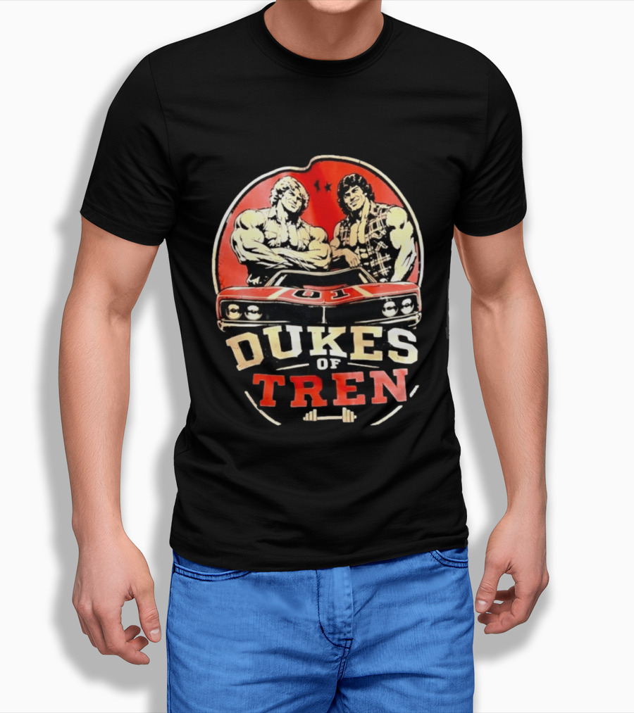 Dukes Of Tren Distressed Muscle Car Bodybuilding Power T-Shirt