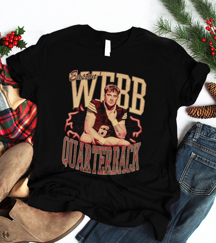 Easton WTBB 6 Quarterback Distressed Football T-Shirt