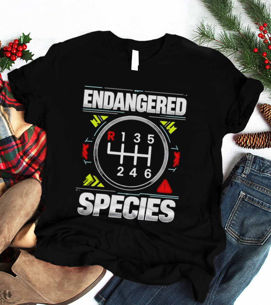 Endangered Species Manual Transmission Gear Shift T-Shirt