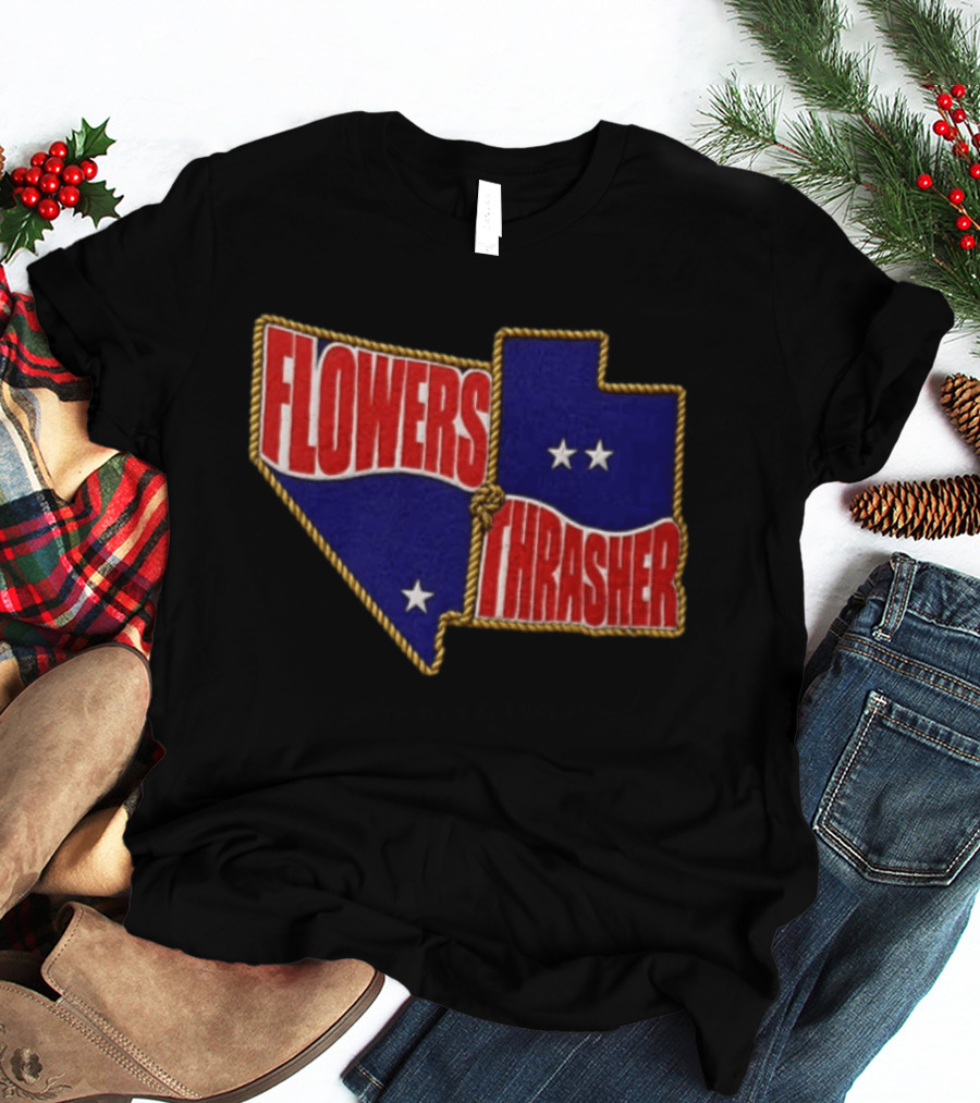FLOWERS THRASHER Nevada Utah Patch T-Shirt