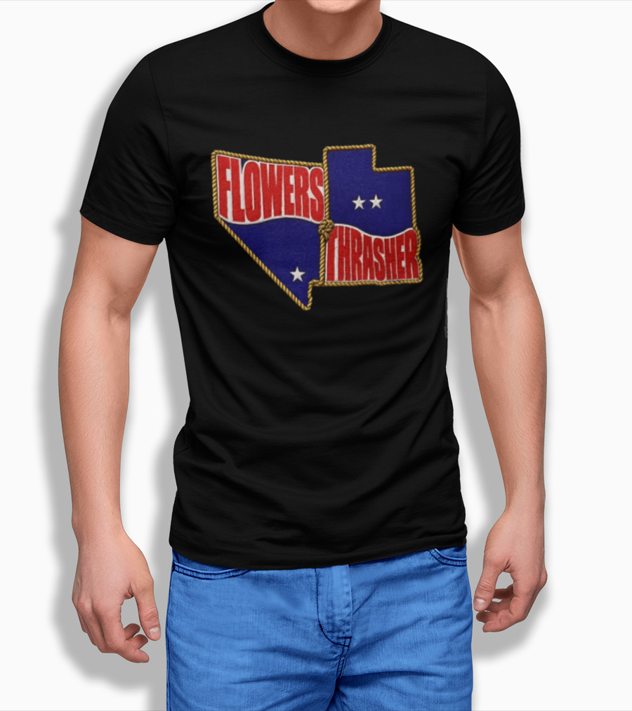 FLOWERS THRASHER Nevada Utah Patch T-Shirt