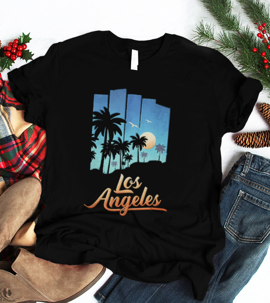 Los Angeles Sunset Palm Trees California T-Shirt