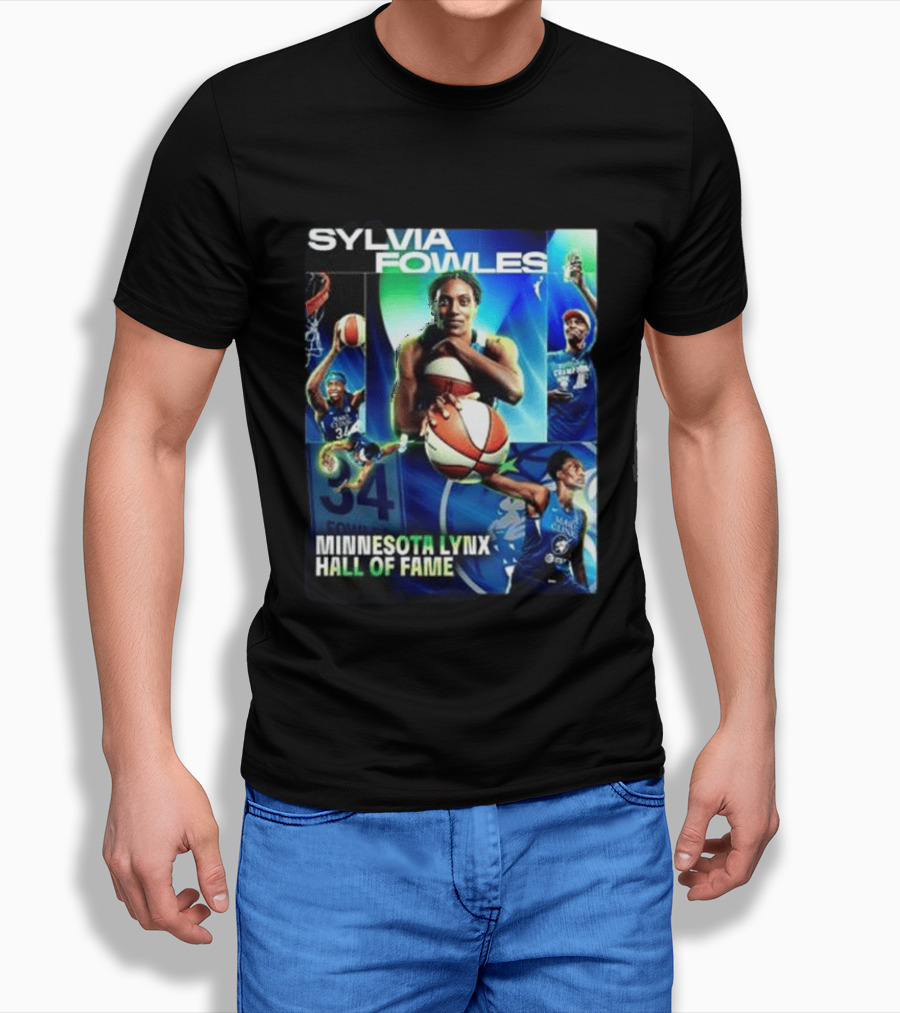 Sylvia Fowles Minnesota Lynx Hall Of Fame Basketball Legend 34 T-Shirt