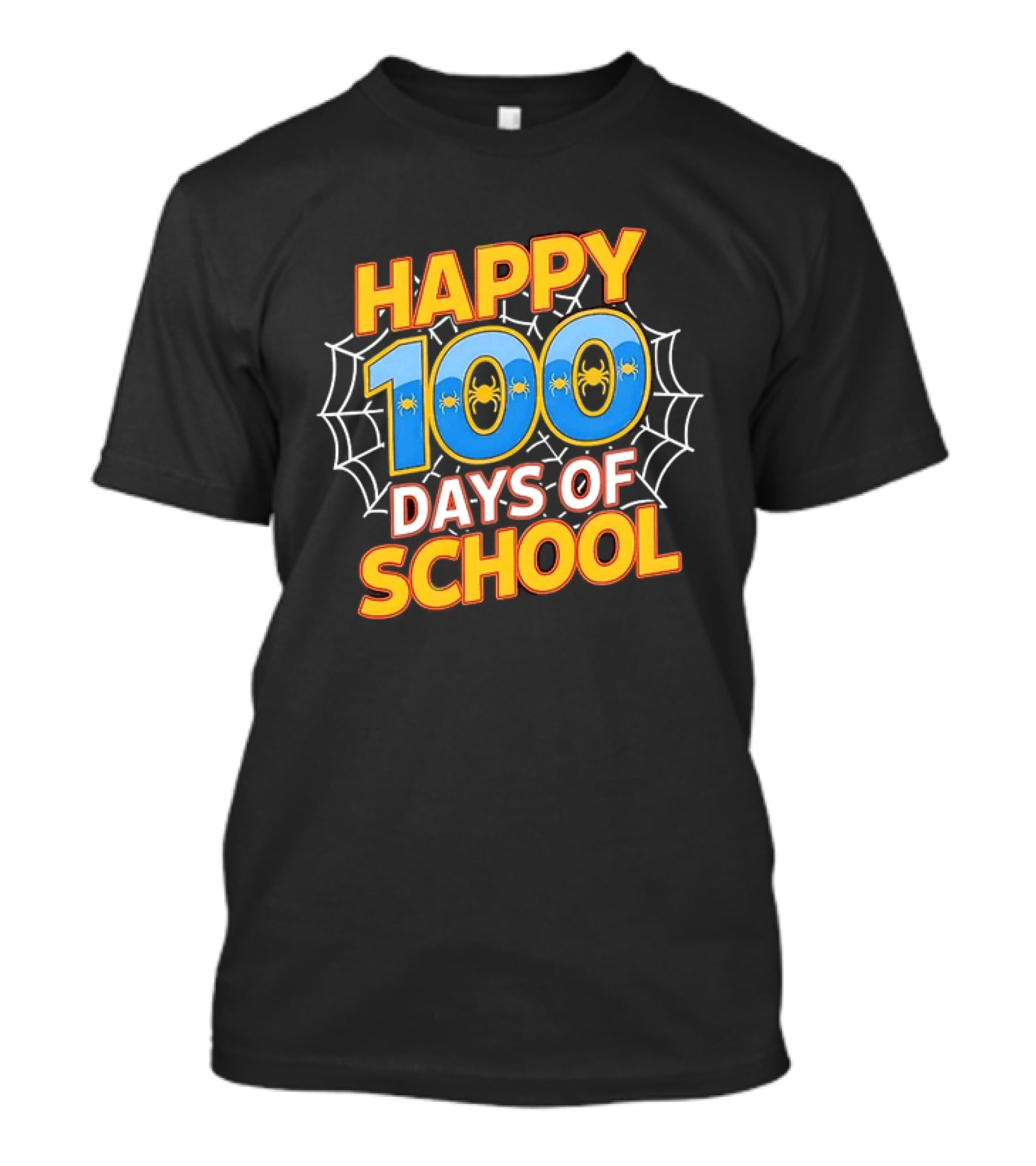 Happy 100 Days Of School Spider Web Teacher Celebration T-Shirt