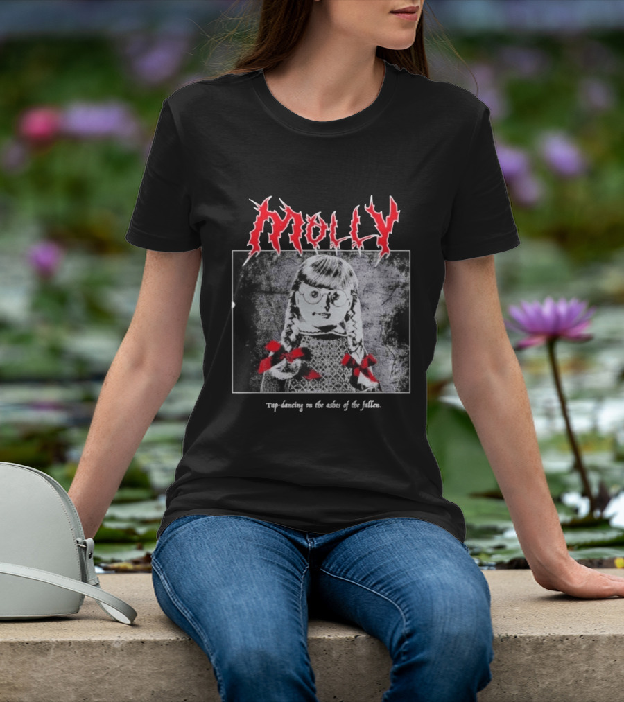 Molly Tap Dancing On The Ashes Of The Fallen Horror Doll Drawing T-Shirt