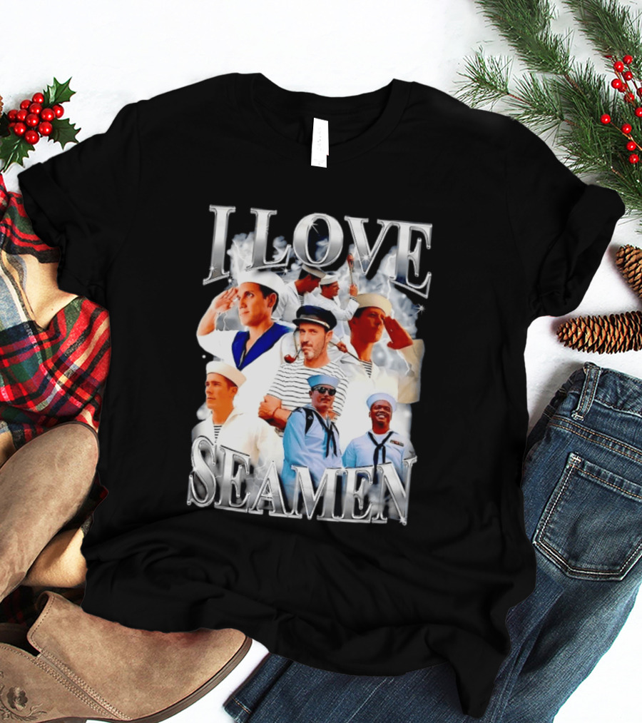 I Love Seamen Sailor Aesthetic Navy Nautical T-Shirt