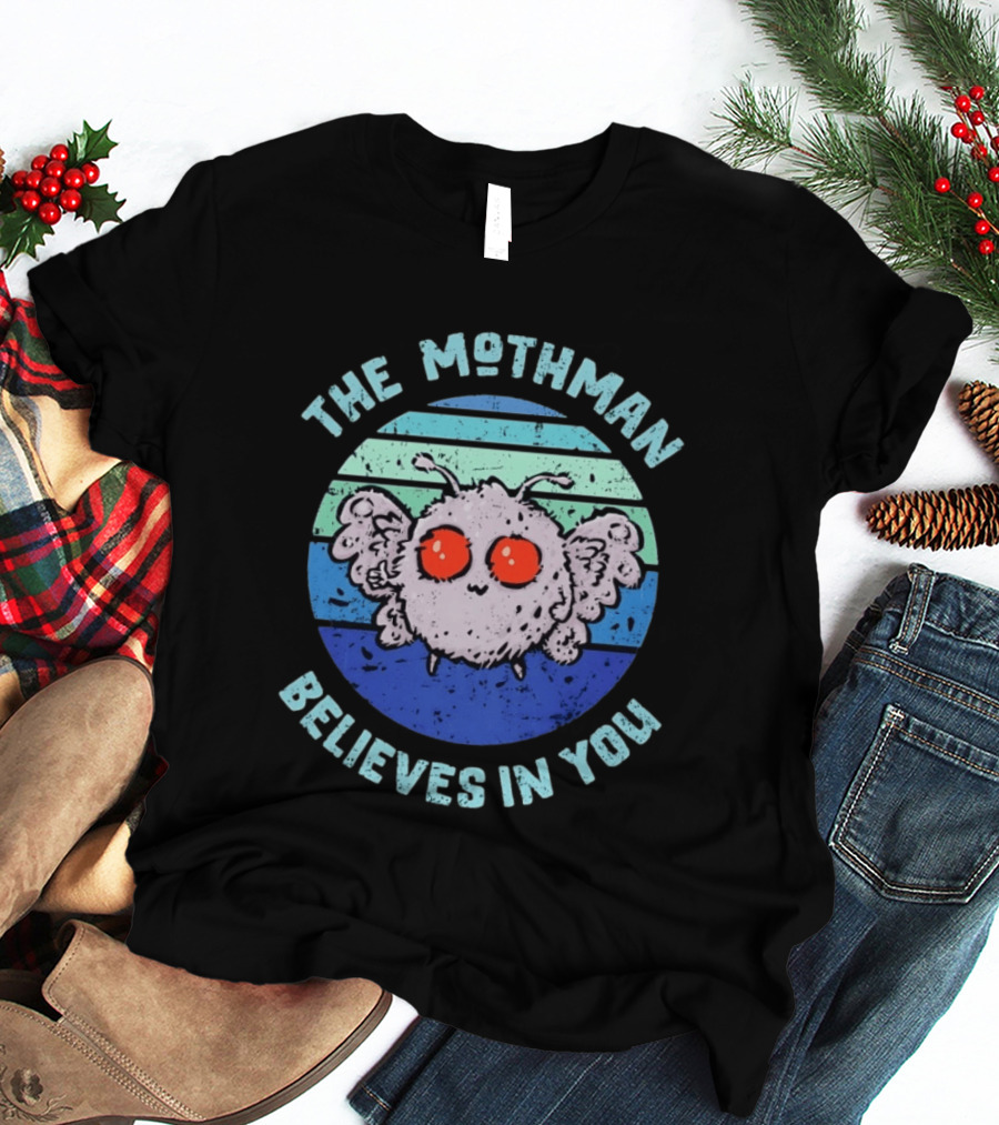 The Mothman Believes In You Distressed T-Shirt