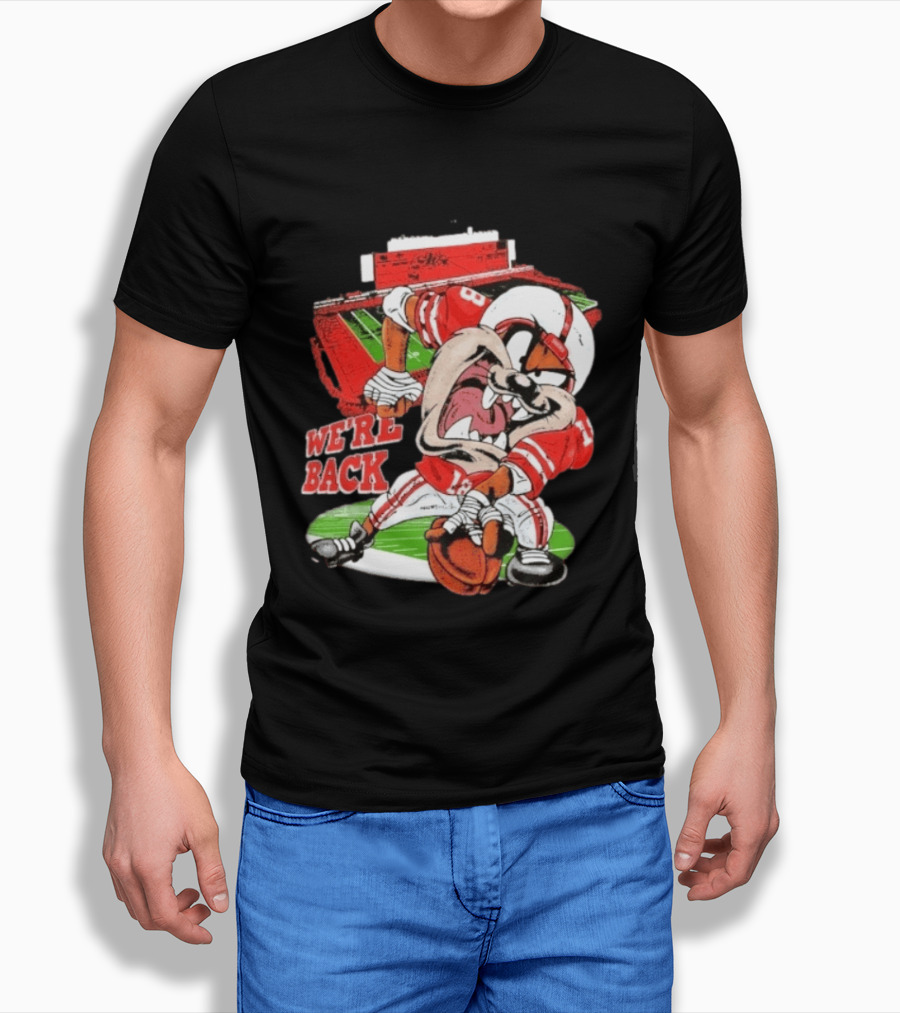 Taz Nebraska Cornhuskers We're Back Memorial Stadium Football T-Shirt
