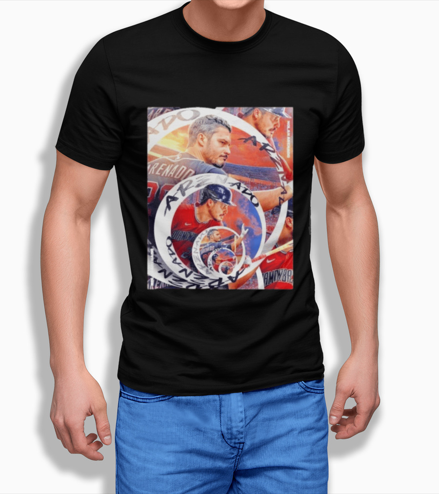 Nolan Arenado Arizona Diamondbacks Baseball Spiral Collage T-Shirt