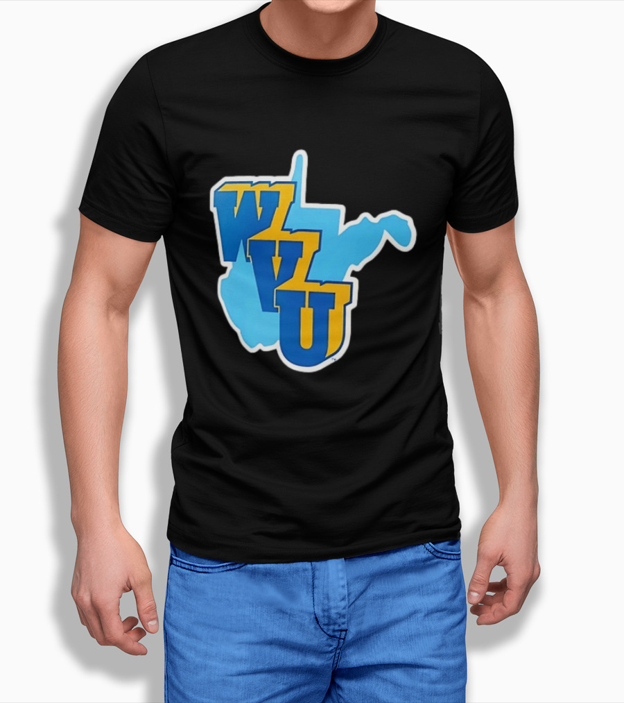 West Virginia Mountaineers WVU State Map T-Shirt