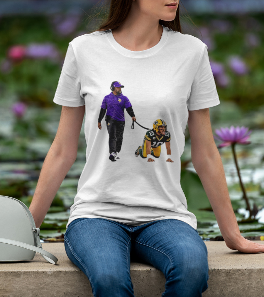 Brian Flores Minnesota Vikings Dominating Jordan Love Green Bay Packers NFL Meme T-Shirt
