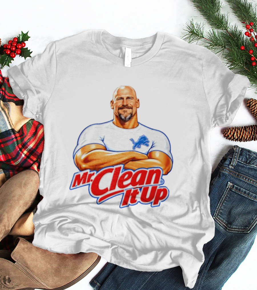 Dan Campbell Mr Clean It Up Detroit Lions Exclusively T-Shirt