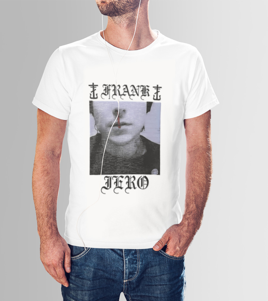 Franke Jero Dark Blue Aesthetic Nosebleed Art My Chemical Romance T-Shirt