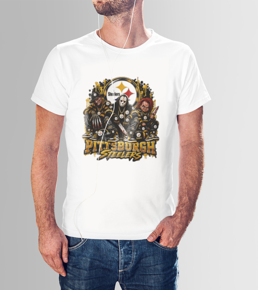 Freddy Krueger Jason Voorhees Chucky Steelers Halloween Pittsburgh T-Shirt