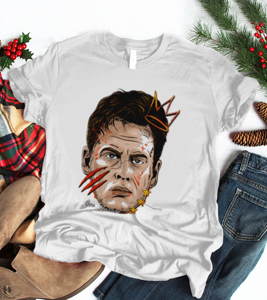 Joe Burrow Fat Head Limited Edition Player Crowned Star Scratches T-Shirt