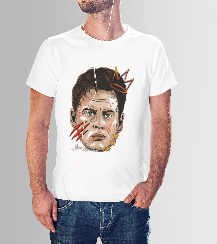 Joe Burrow Fat Head Limited Edition Player Crowned Star Scratches T-Shirt