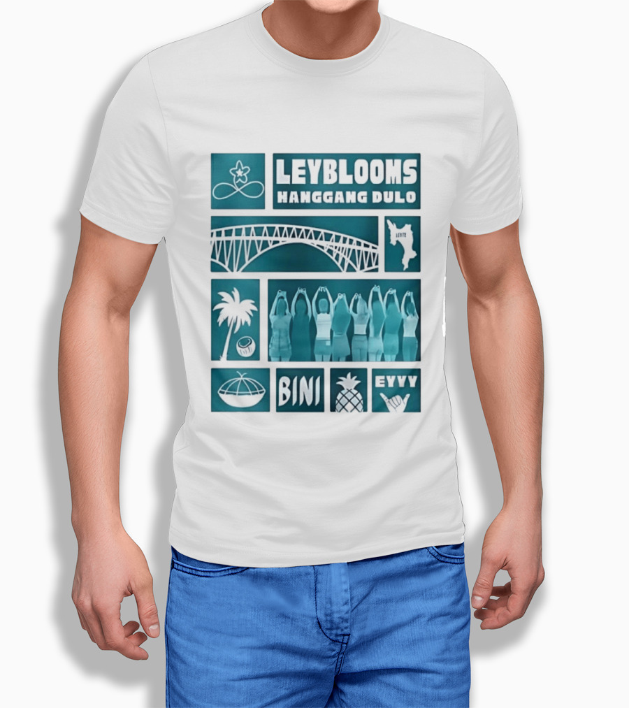 Leyblooms Hanggang Dulo Bini Eyyy Leyte Bridge Palm Coconut Pineapple T-Shirt