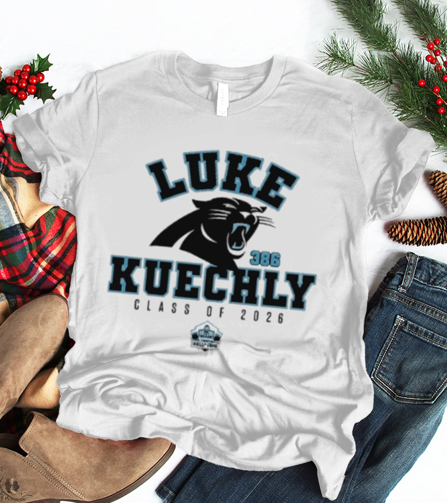 Luke Kuechly Panthers 386 Class Of 2026 Enshrinee Panthers T-Shirt