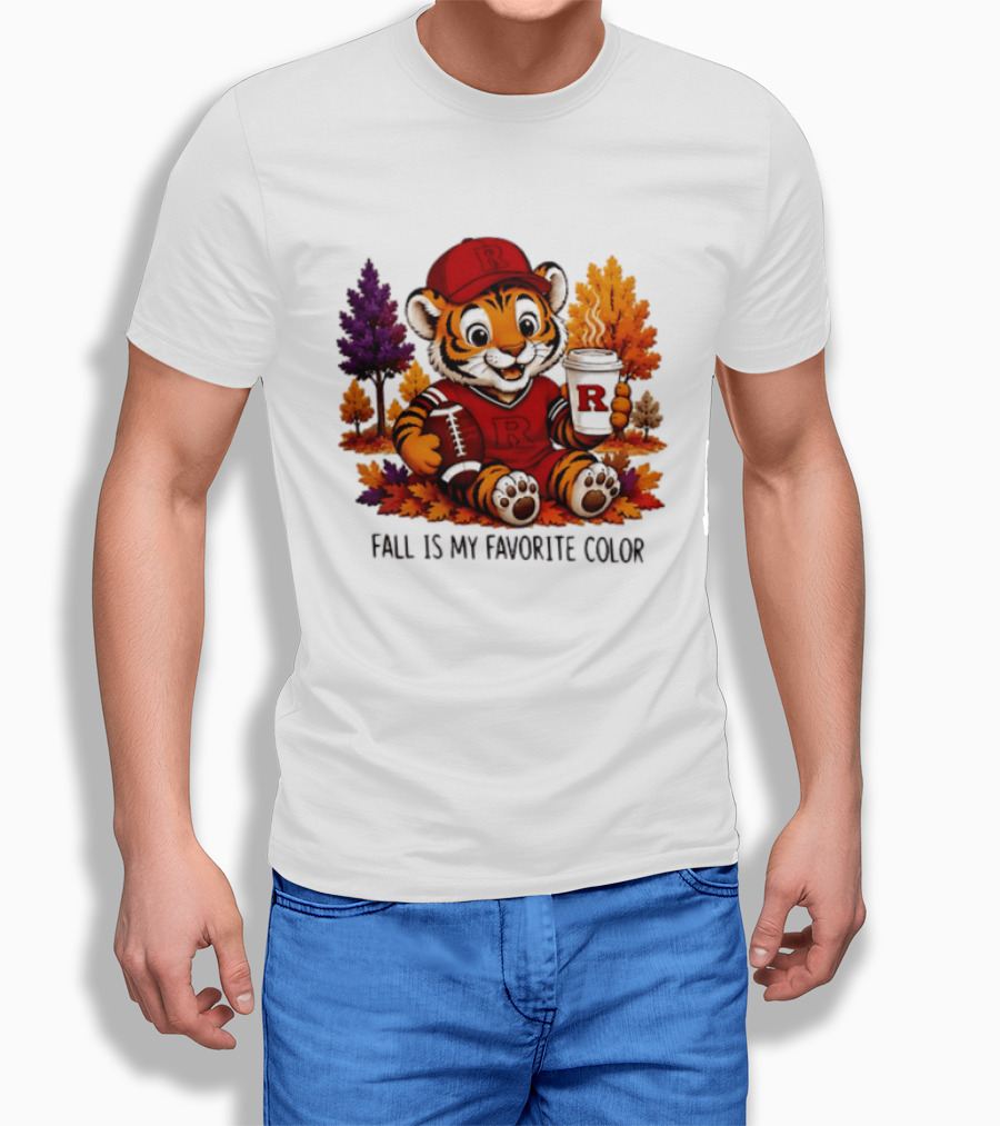 Rutgers Scarlet Knights Fall Is My Favorite Color Tiger Football 2026 T-Shirt