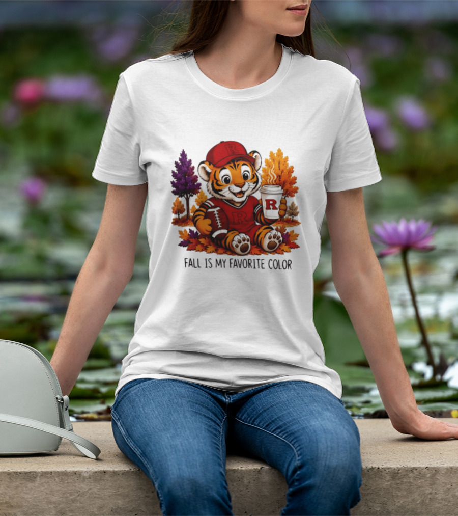 Rutgers Scarlet Knights Fall Is My Favorite Color Tiger Football 2026 T-Shirt