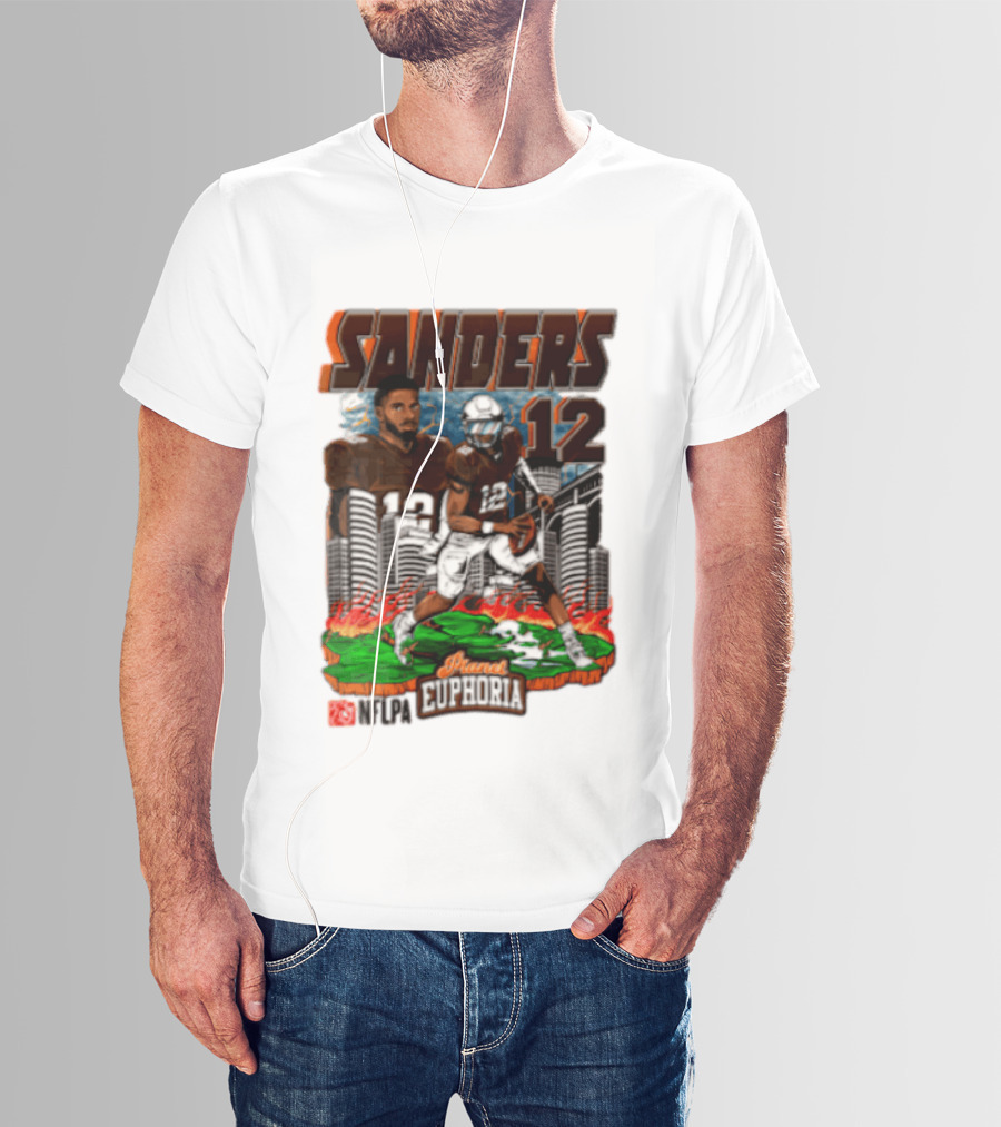 Sanders 12 Football Legend Euphoria NFCA Brand T-Shirt