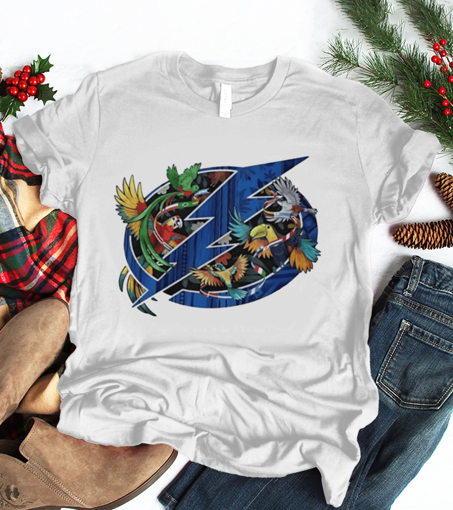 Tampa Bay Lightning NHL Tropical Birds Parrot Toucan Floridian T-Shirt