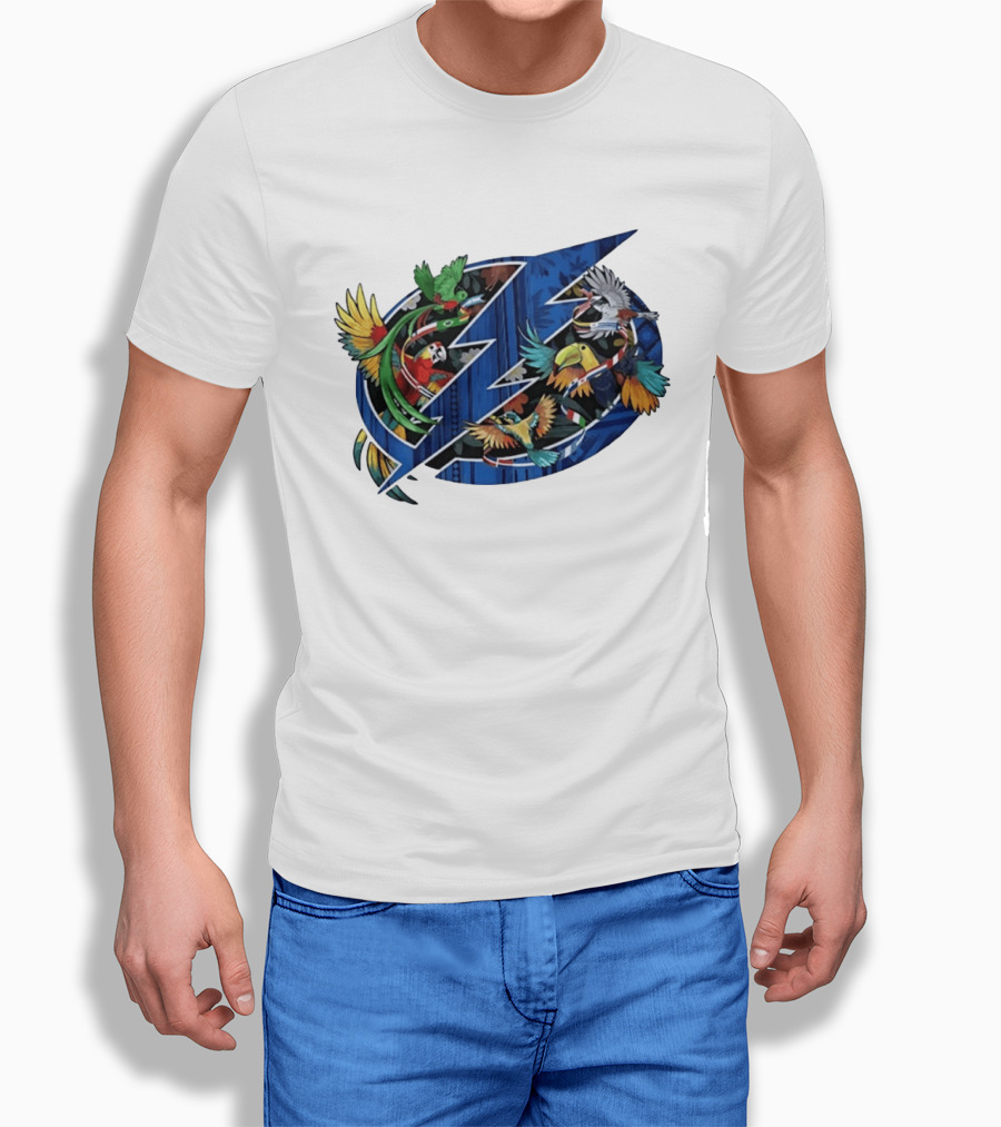 Tampa Bay Lightning NHL Tropical Birds Parrot Toucan Floridian T-Shirt