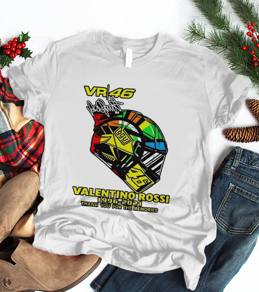 Valentino Rossi VR46 1996 2021 Thank You For The Memories Helmet T-Shirt