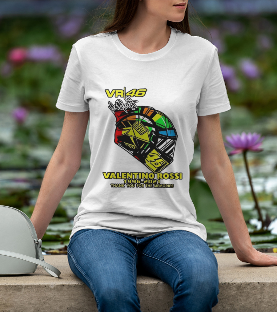 Valentino Rossi VR46 1996 2021 Thank You For The Memories Helmet T-Shirt