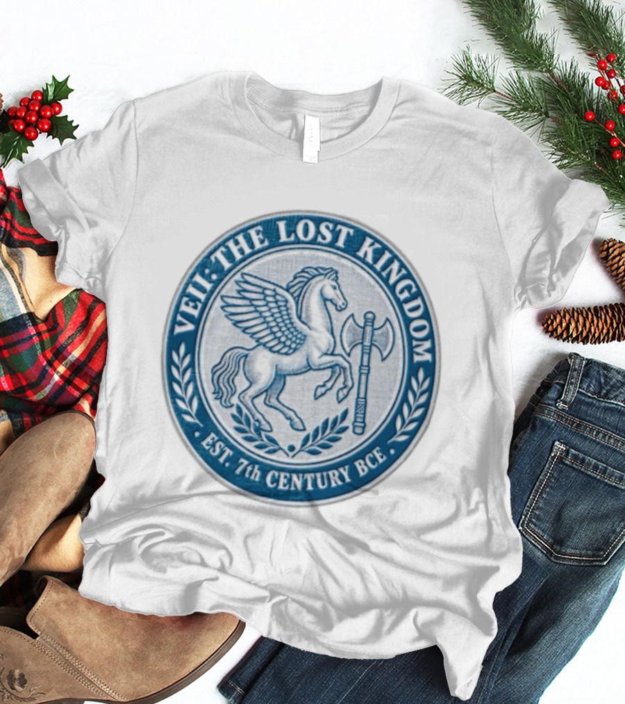 Veii The Lost Kingdom Est. 7th Century BCE Pegasus Horse Battle Axe T-Shirt