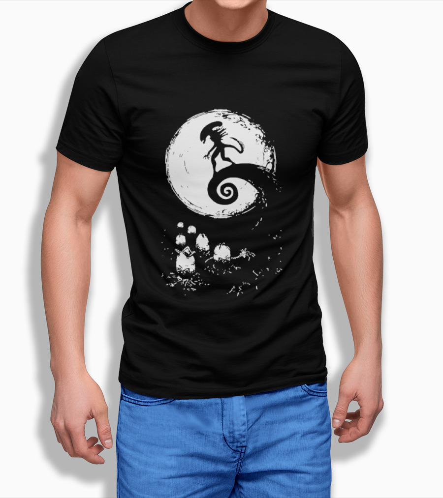 Alien Xenomorph Nightmare Before Christmas Mashup T-Shirt