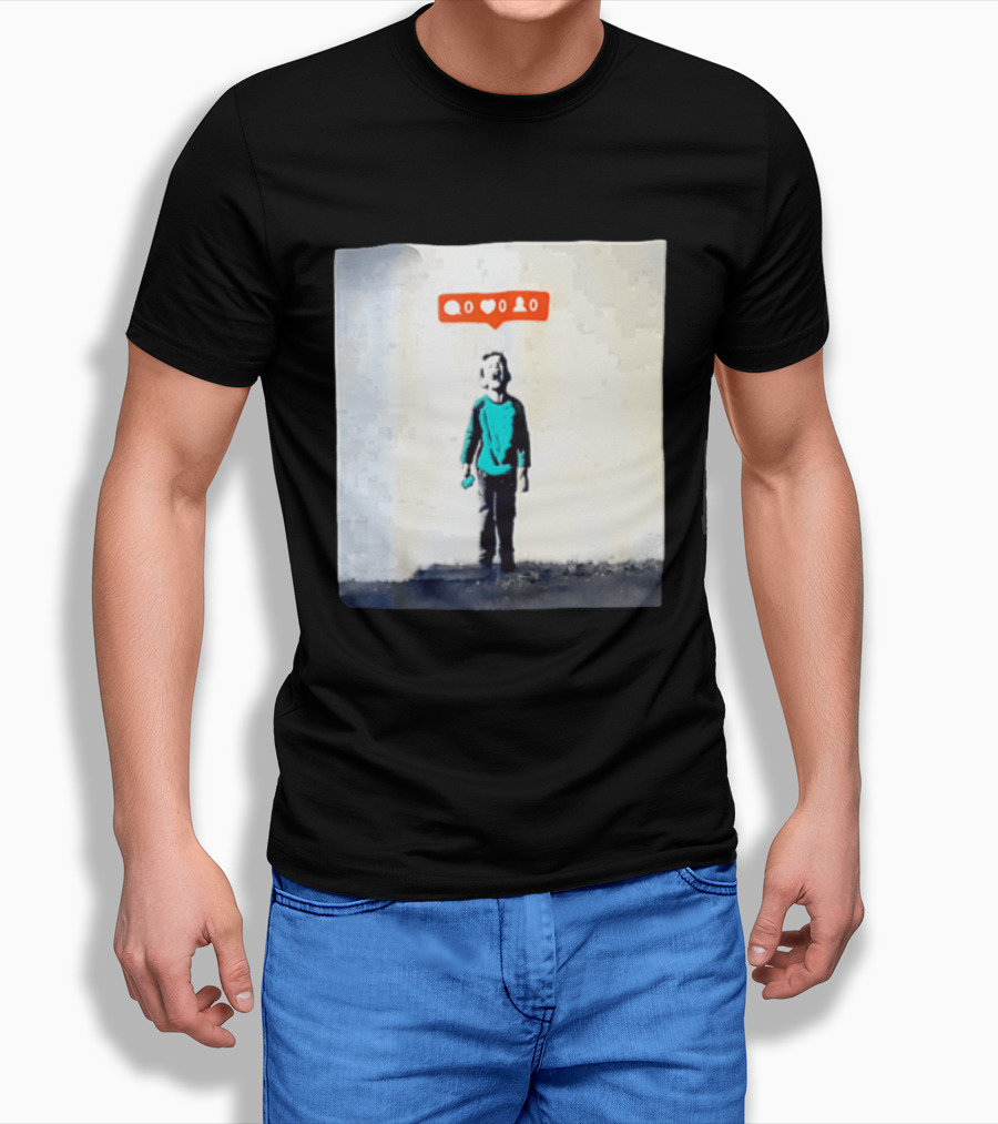 Boy With Zero Social Media Notifications And Screaming Expression T-Shirt