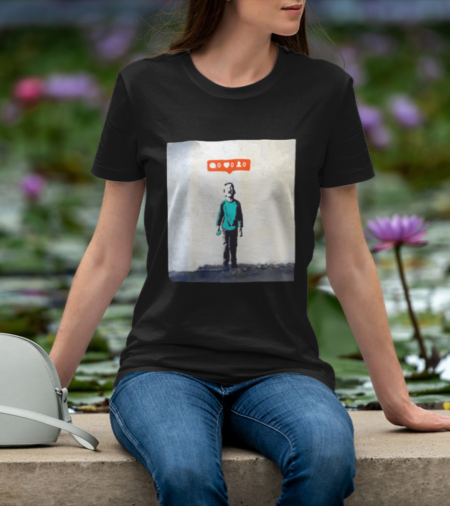 Boy With Zero Social Media Notifications And Screaming Expression T-Shirt