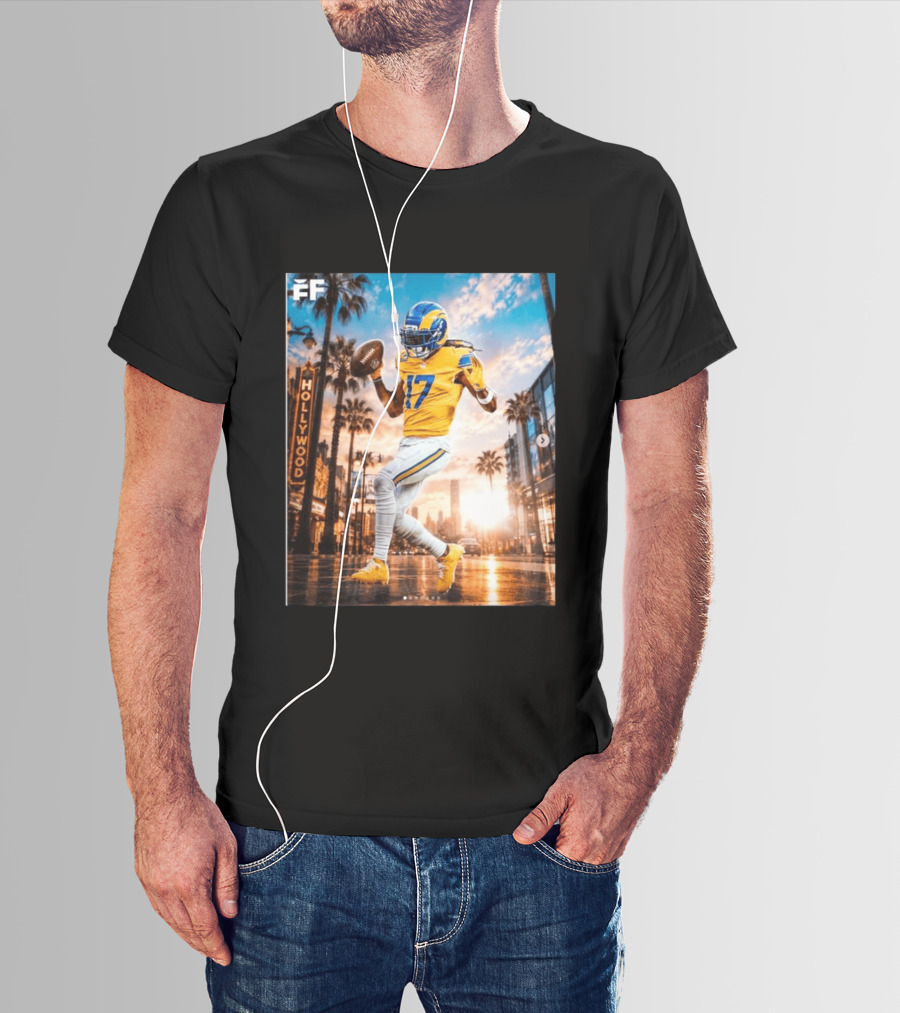 Los Angeles Rams Hollywood Davante Adams 17 Football Player T-Shirt
