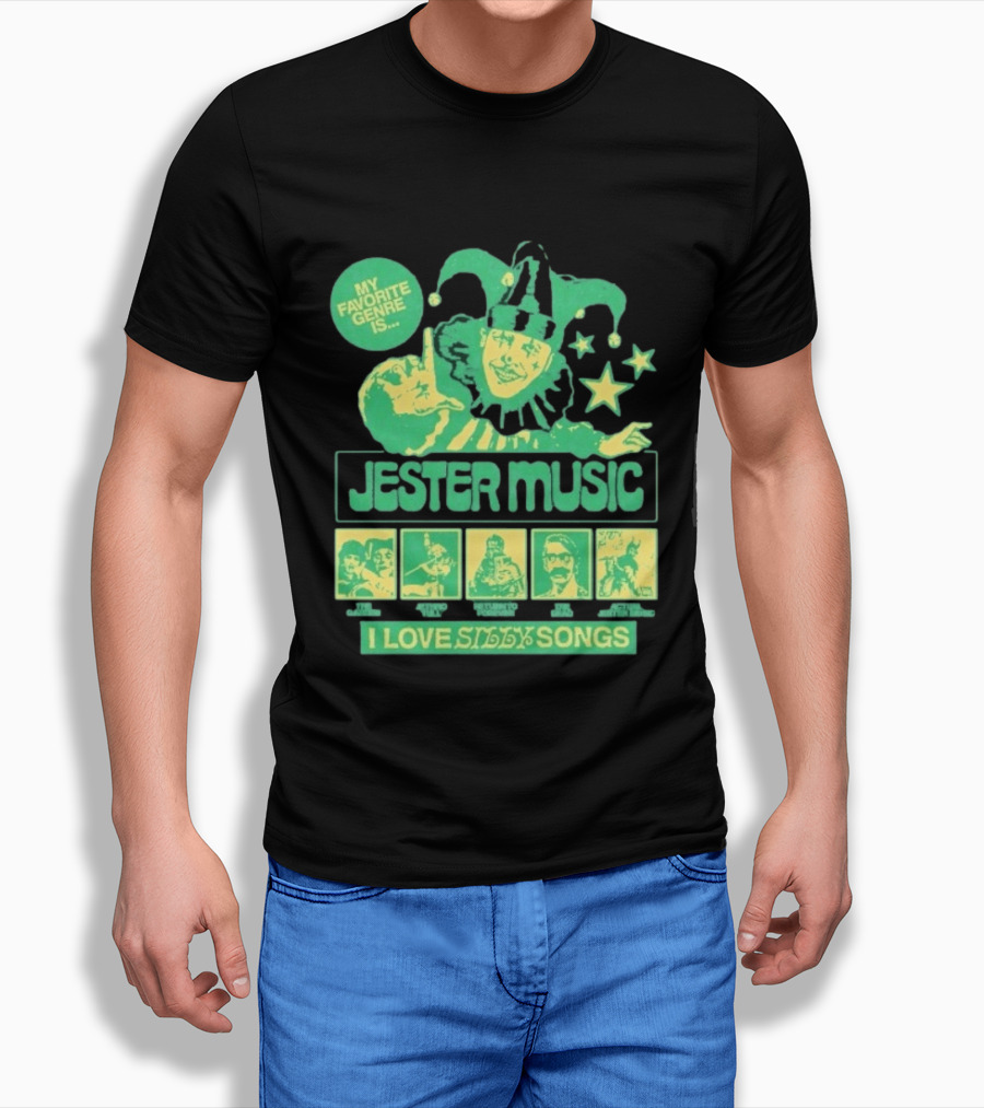 Jester Music My Favorite Genre Is The Garden Jethro Tull Return To Forever The Dead I Love Silly Songs T-Shirt