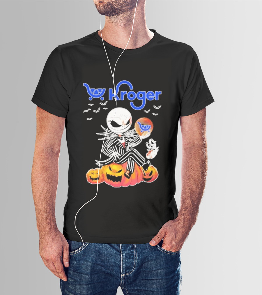 Kroger Jack Skellington Zero Halloween Pumpkin Balloons T-Shirt